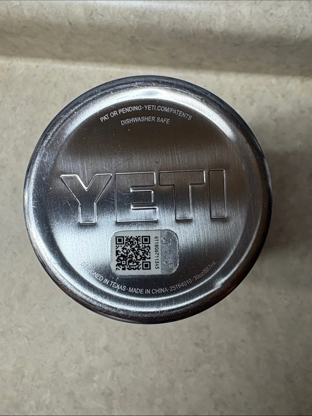 Yeti Black and Silver Insulated Tumbler